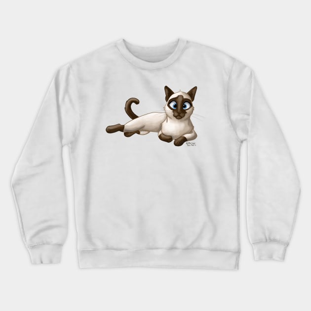 Siamese Cat Crewneck Sweatshirt by Brittney Ann Art